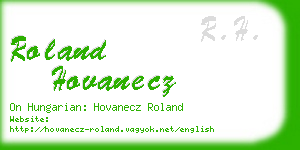 roland hovanecz business card